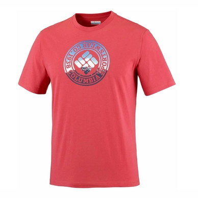 T-Shirt Columbia Csc Tried And True Short Sleeve Tee Sunset Red