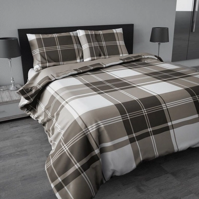 Dekbedovertrek Dreamhouse Bold Check Taupe Flanel