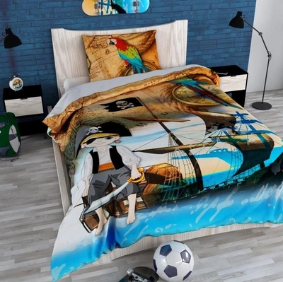 Dekbedovertrek Dreamhouse Bedding Bas Piraat Katoen