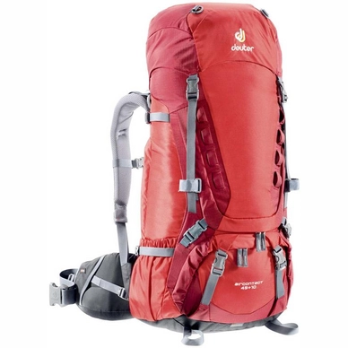 Rucksack deuter Aircontact 45 + 10 Fire Cranberry