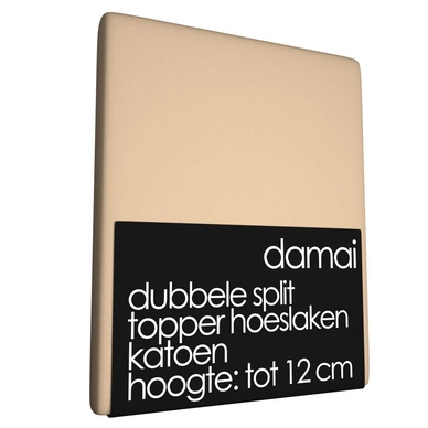 Drap-housse Double Split Surmatelas 12 cm Damai Camel (Coton)