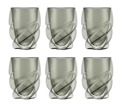 Dubbelwandig Glas Bodum Pavina Paris Twisted Grijs 270 ml (Set van 6)