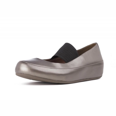 FitFlop Due Mary-Jane Leather Pewter