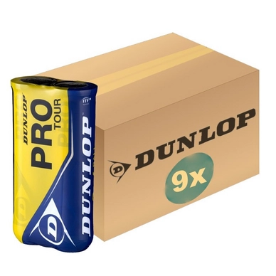Tennisball Dunlop Pro Tour Bipack (Paket 9x 2/4-Tin)