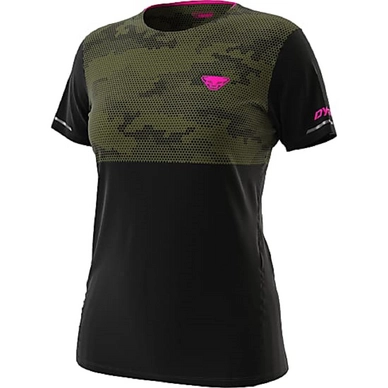 Hardloopshirt Dynafit Women Trail Graphic Winter Moss Exagon Camo