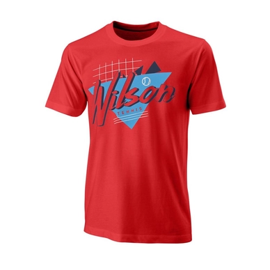 Tennisshirt Wilson Nostalgia Tech Tee Infrared W Herren