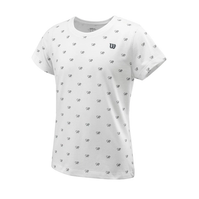 Tennisshirt Wilson Cause A Racket Tech Tee White Mädchen