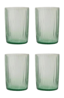Glass Bitz Kusintha Green 280 ml (4 Pieces)