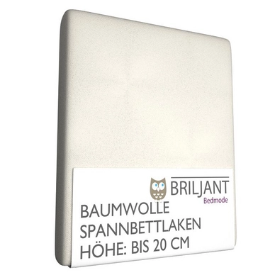 Spannbettlaken Briljant Ecru Kinder (Baumwolle)