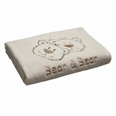 Babydeken Anel Bear and Bear Ecru Katoen
