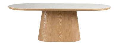 Eettafel White Label Living Almira Oval Oak