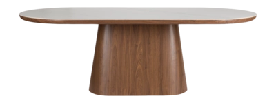 Eettafel White Label Living Almira Oval Walnut