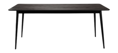 Eettafel White Label Living Fabio Black - 180 x 90 cm