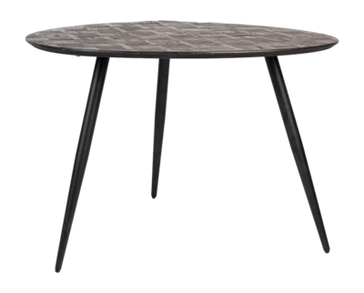 Eettafel White Label Living Webster Round Brown