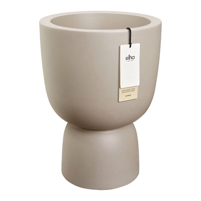 Elho Amber Coupe 35 - Balanced beige - L 35 x B x H 49 cm - Intérieur et Extérieur - 100 % Plastique Recyclé