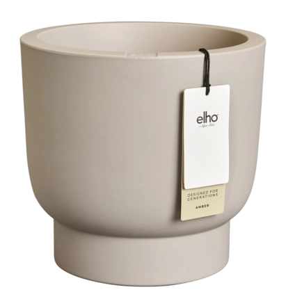 Elho Amber Grail 47 - Balanced Beige - D 47 x H 45 cm - Intérieur et Extérieur - 100 % Plastique Recyclé