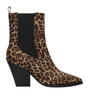 Enkellaars POSH by Poelman Women Marie Brown With Animalprint