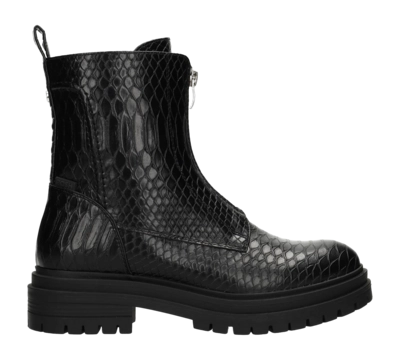 Enkellaars POSH by Poelman Women Stacey Black With Animalprint
