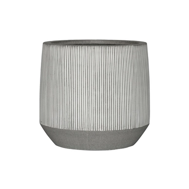Bloempot Pottery Pots Ridged Harith L White stripe 53,5 x 48 cm