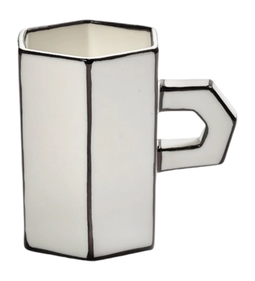 Espressokop Serax Carte Blanche Double White/Black 95 ml