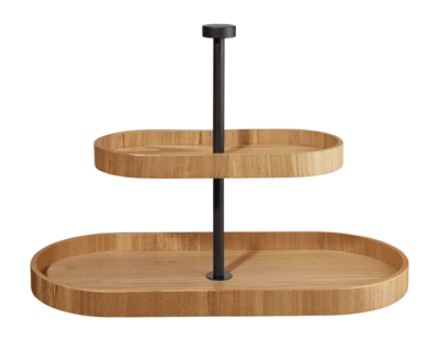 Etagère ASA Selection Wood 2-Tiered Oval Nude 25 cm