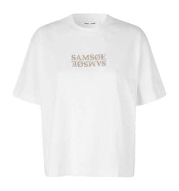 T-Shirt Samsoe Samsoe Women Sienna White Embroidery