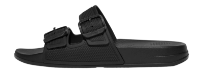 FitFlop Women iQushion Two-Bar Buckle Slides All Black