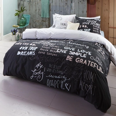 Dekbedovertrek Beddinghouse Feel Good Anthracite Katoen