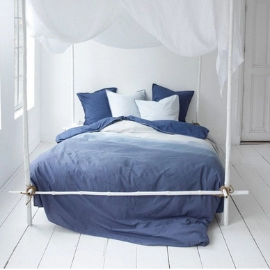 Dekbedovertrek VT Wonen Dip Dye Jeans/Blue Katoen