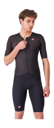 Fiets Body Castelli Men Free Sanremo 3 Suit Short Sleeve Black