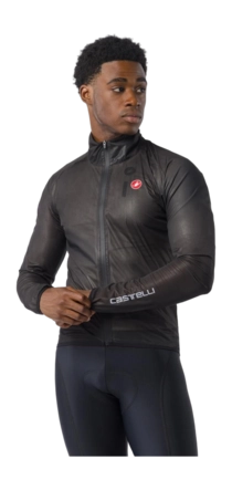 Fietsjack Castelli Men Squall Shell Light Black/Silver Gray