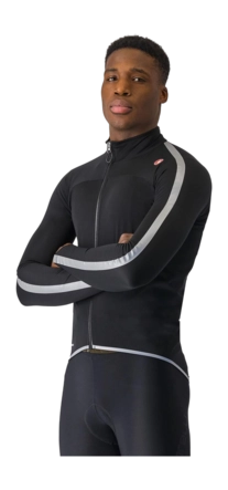 Fietsjack Castelli Men Ultra Rain Cape Black/Silver Reflex