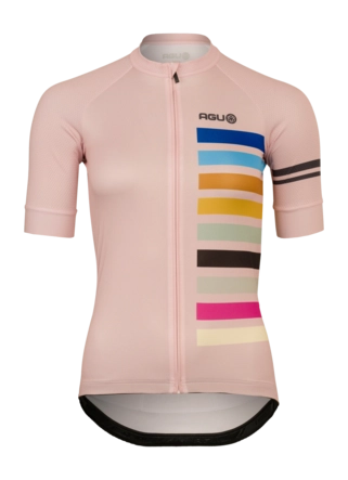 Fietsshirt AGU Women Rainbow Jersey SS Essential Pink Frost