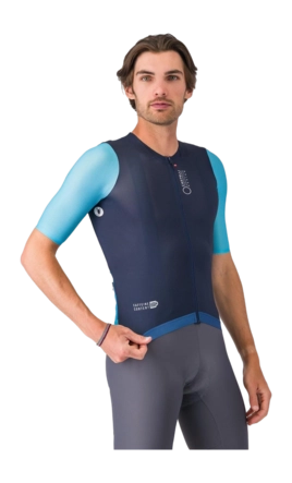 Fietsshirt Castelli Men Corretto Jersey Belgian Blue/Neon Cobalt/White