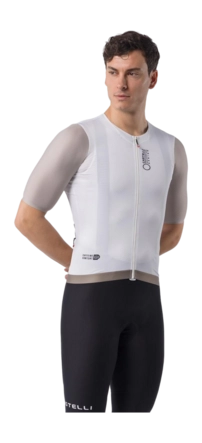Fietsshirt Castelli Men Corretto Jersey Ivory/Clay/Black
