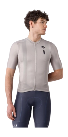 Fietsshirt Castelli Men Drittone Logo Jersey Clay/Belgian Blue