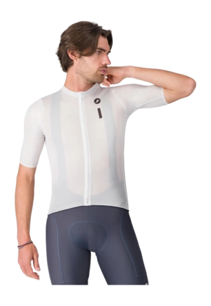 Fietsshirt Castelli Men Drittone Logo Jersey White/Black