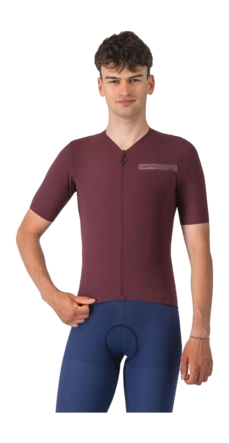 Fietsshirt Castelli Men Premio Evo Jersey Deep Bordeaux