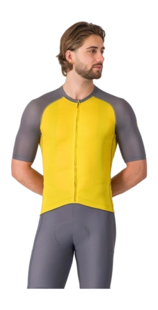 Fietsshirt Castelli Men Unlimited Endurance 3 Jersey Mango Mojito/Smoky Gray/Elmwood