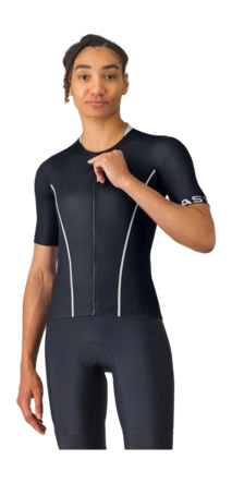 Fietsshirt Castelli Women Anima Flow Jersey Black/White