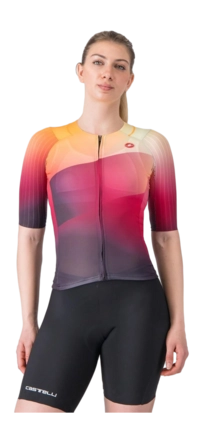 Fietsshirt Castelli Women Free Speed 3 Race Top Dark Night Shade/Vivid Orange