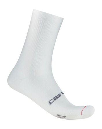 Fietssok Castelli Unisex Espresso 18 White