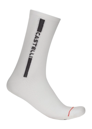 Fietssok Castelli Unisex Linea Logo 15 White/Black
