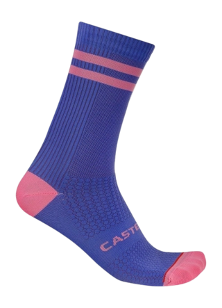 Fietssok Castelli Unisex Originale 18 Ultraviolet/Rosa Giro