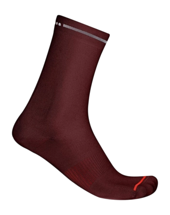 Fietssok Castelli Unisex Premio Evo 18 Deep Bordeaux