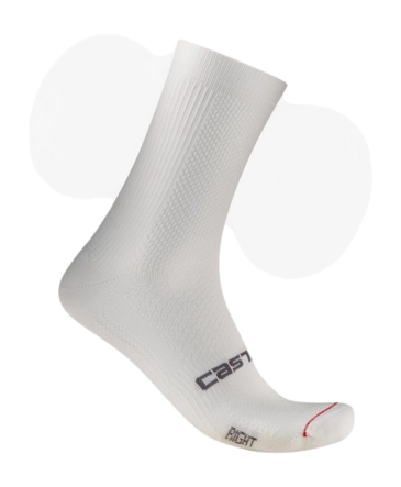 Fietssok Castelli Women Espresso 2 12 White