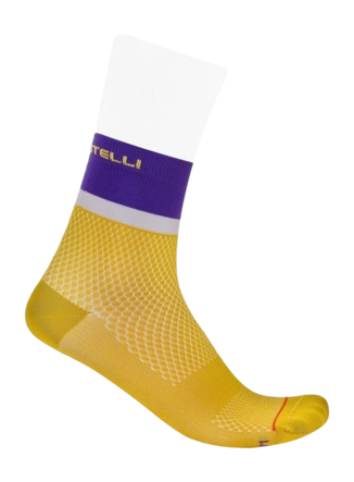 Fietssok Castelli Women Tonal Logo 12 Mango Mojito/Ultraviolet/Purple Mist