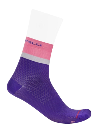 Fietssok Castelli Women Tonal Logo 12 Ultraviolet/Rosa Giro/Purple Mist