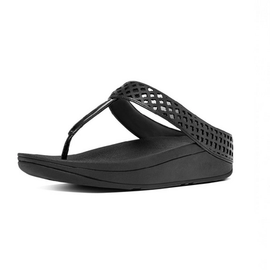 FitFlop Safi Toe-Post Leather All Black
