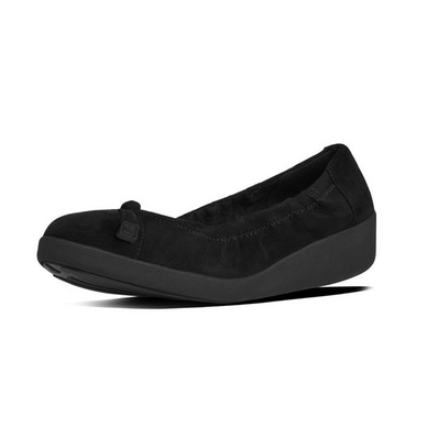 Ballerina FitFlop F-Pop Sude Black